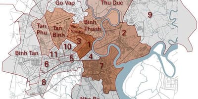 Շրջան քարտեզ Saigon